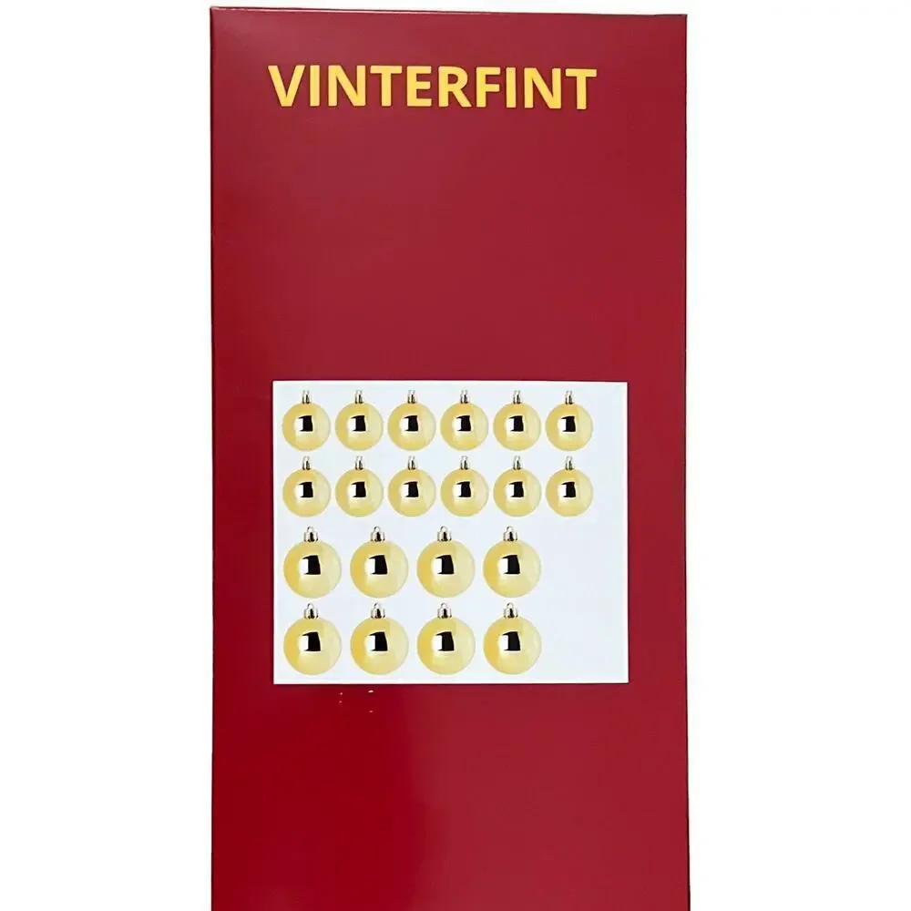 IKEA VINTERFINT Gold Bauble Ornaments Set of (20)